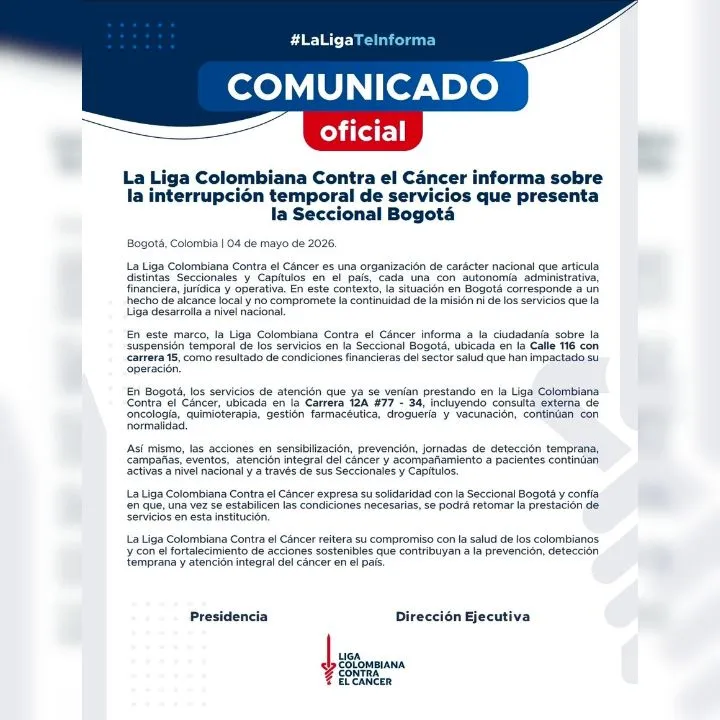 Nuevo comunicado Liga
