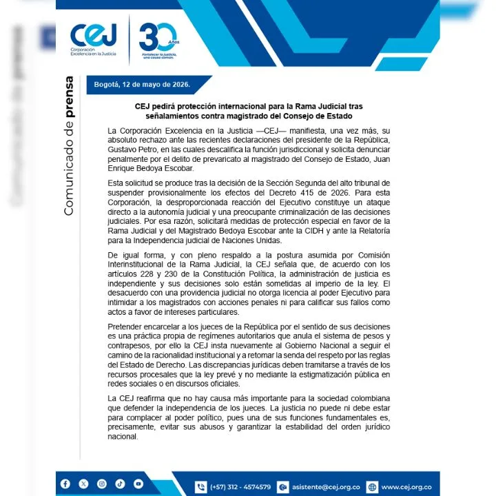 Comunicado justicia