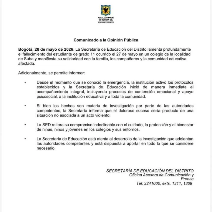 Comunicado Educación