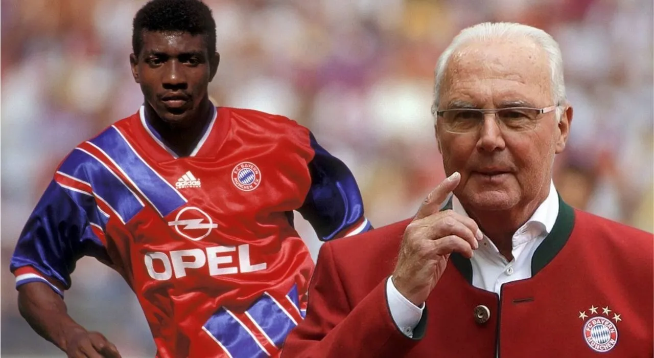Adolfo 'El Tren' Valencia y Franz Beckenbauer.