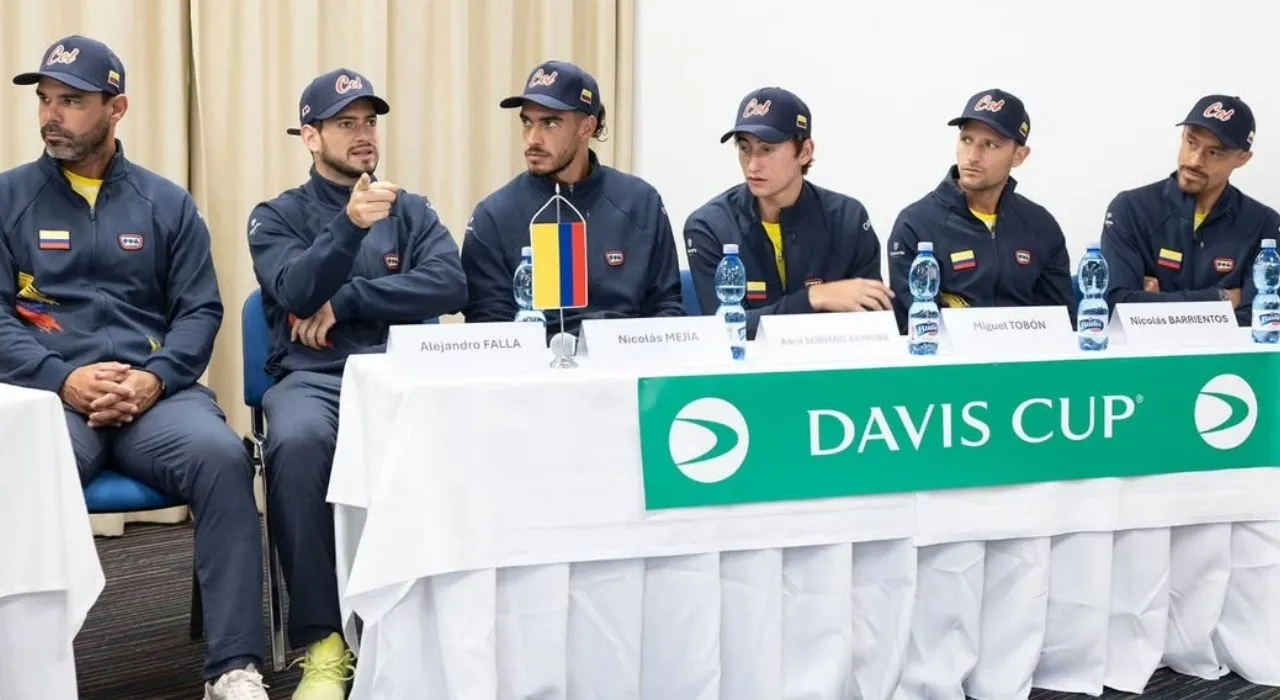 Equipo colombiano que perdió la serie contra Eslovaquia en la Copa Davis 2025.