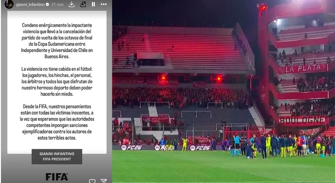 Presidente de la FIFA rechaza los disturbios en Avellaneda.