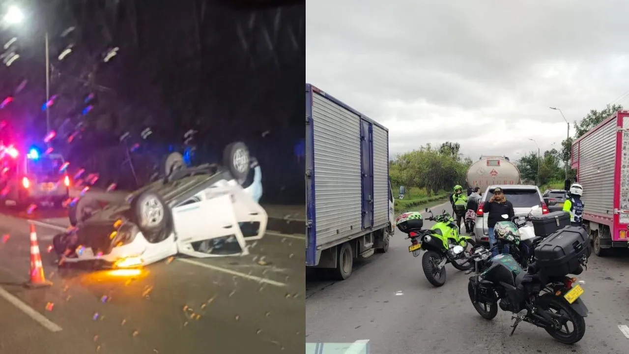 Accidente Autonorte Racha de accidentes genera monumentales trancones en el norte de Bogotá: así está la movilidad