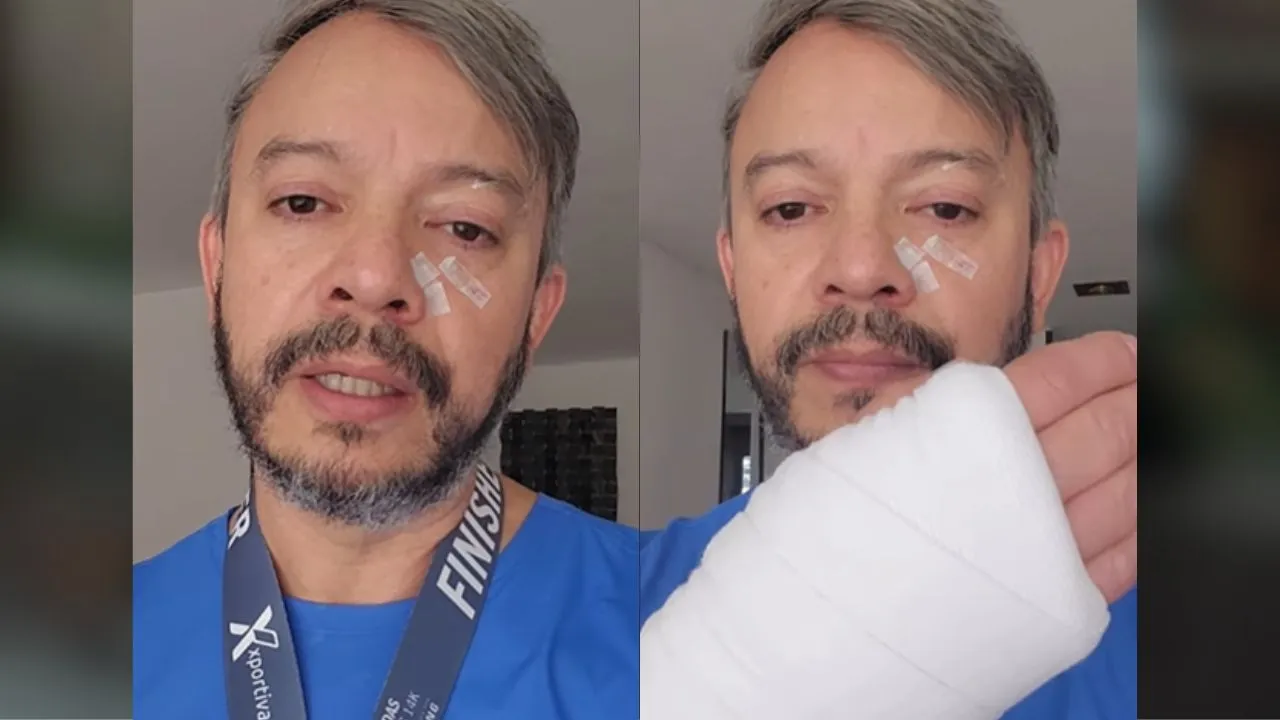 Andrés Botero denunció fallas de seguridad tras el accidente en la Split 14K. "Adidas falló": periodista relató cómo fue embestido por un patinador en la Split 14K