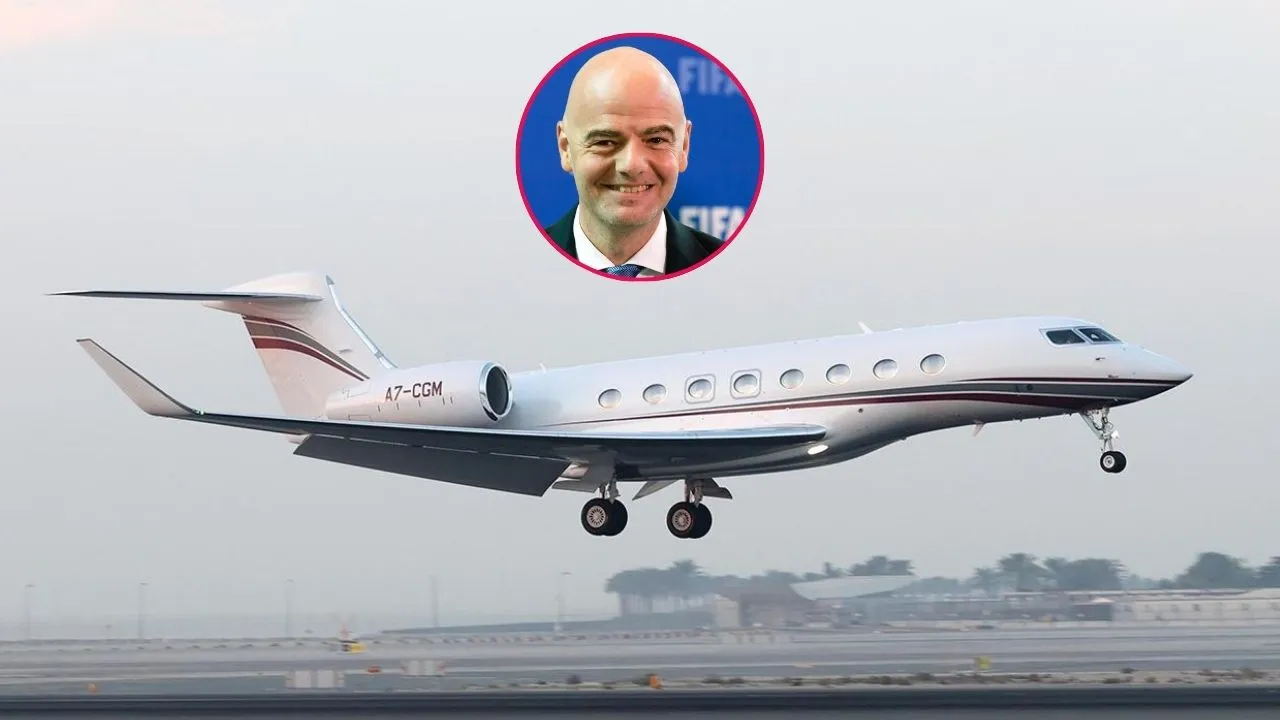 Avión que transporta a Infantino de la FIFA en el Mundial 2026 El avión que parece teletransportar a Infantino por el Mundial 2026: fotos, precio y gastos