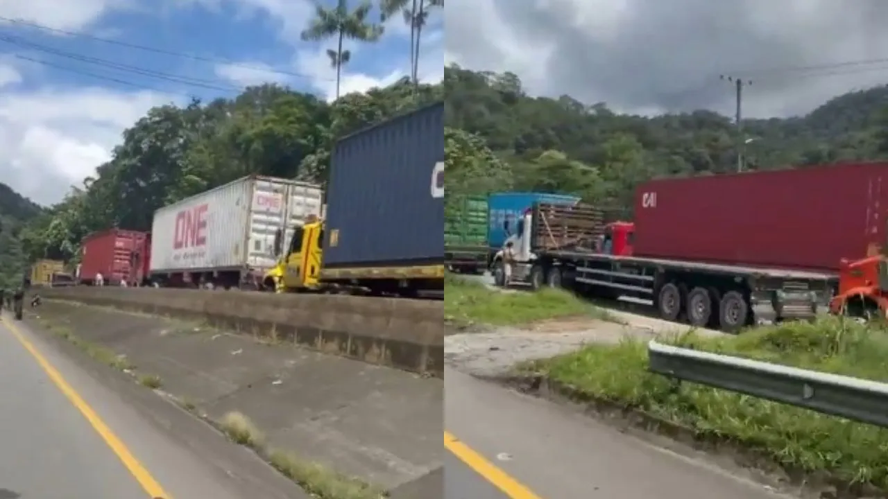 Bloqueos en la vía a Buenaventura afectan al comercio Imagen principal