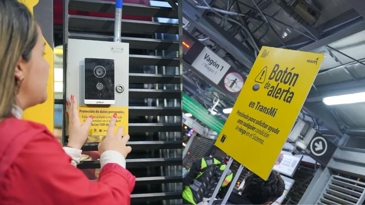 Botones de alerta TransMilenio Así funcionan los botones de alerta para reportar hurtos y emergencias en TransMilenio