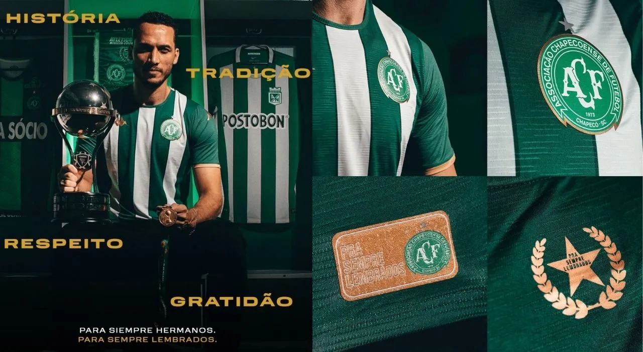 ¿Qué simboliza la camiseta 2026 de Chapecoense dedicada al Atlético Nacional?