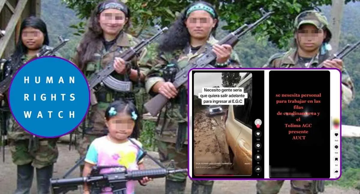 Crece el reclutamiento de menores: los grupos armados usan las redes sociales para hacerlo Reclutamiento de niños aumentó drásticamente durante el gobierno Petro, según HRW