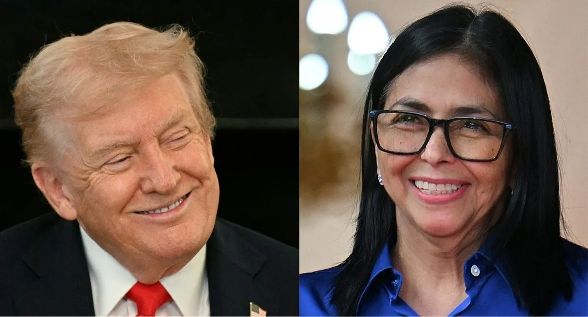 Donald Trump y Delcy Rodríguez. Donald Trump reúne a grandes petroleras tras anunciar acuerdo con Venezuela ¿por qué?