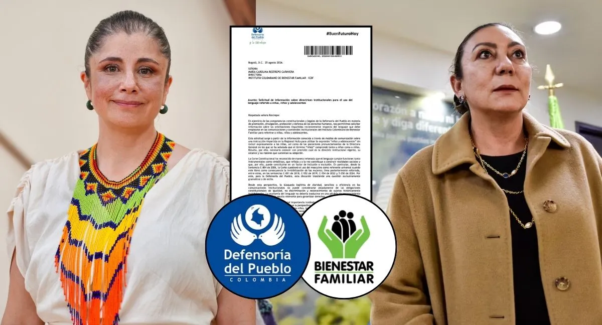 El ICBF confirmó en su cuenta de X que atenderá la solicitud. ICBF responde a la Defensoría por polémica sobre el uso de la palabra “niñas”