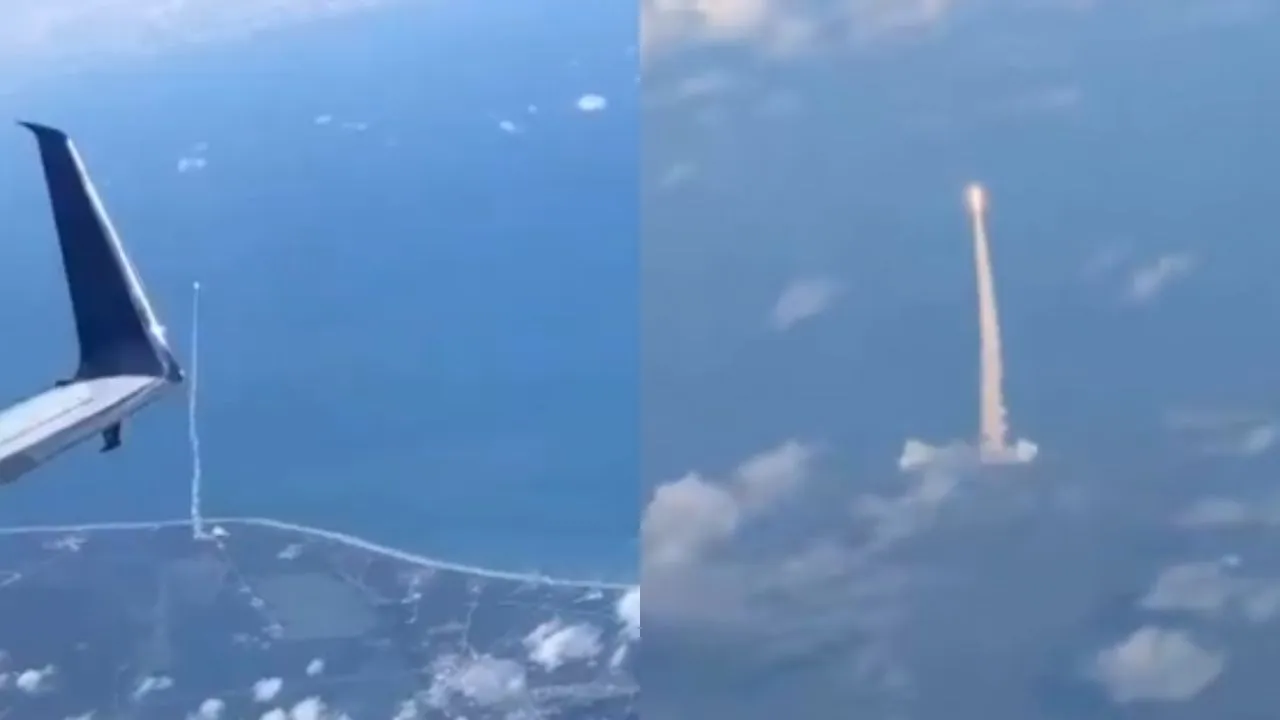 El lanzamiento de la misión Artemis II fue captada desde el cielo por algunos viajeros. Videos | Las alucinantes imágenes captadas por viajeros del lanzamiento de la misión Artemis II