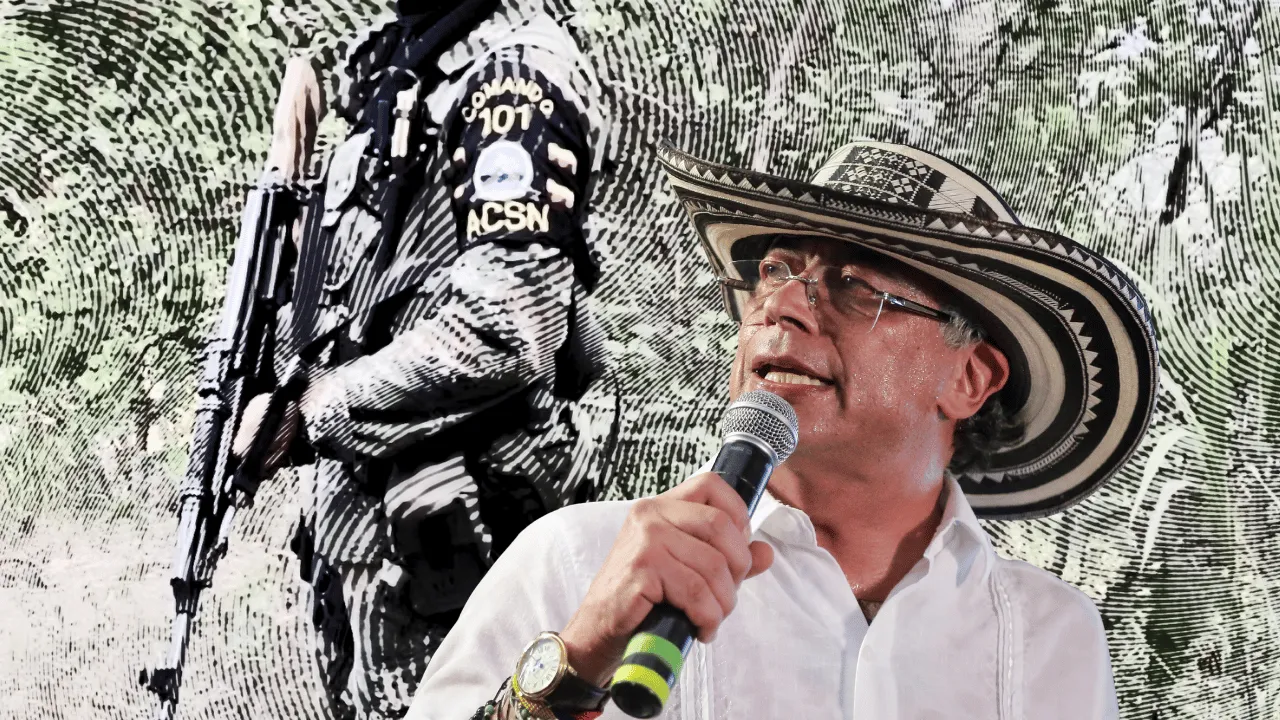 El presidente, Gustavo Petro, que no logró instalar la mesa con las ACSN. ¿Por qué Petro no pudo con el grupo paramilitar que controla la Sierra Nevada? Un informe lo explica