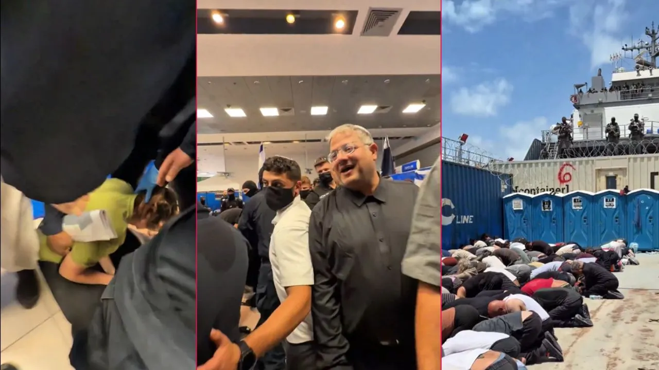 El video muestra a activistas amarrados y siendo maltratados Indignante trato a activistas: Netanyahu iracundo con su ministro de Seguridad