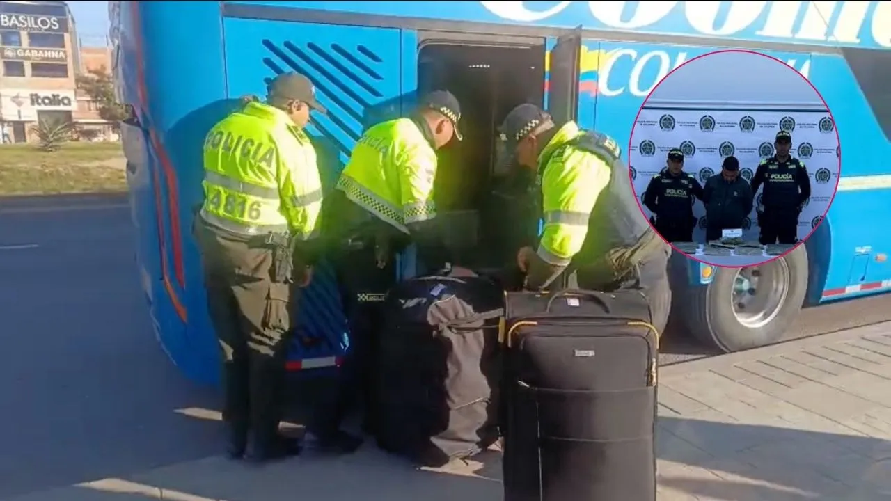 Este era el equipaje ilegal de pasajero de un bus que entraba a la capital