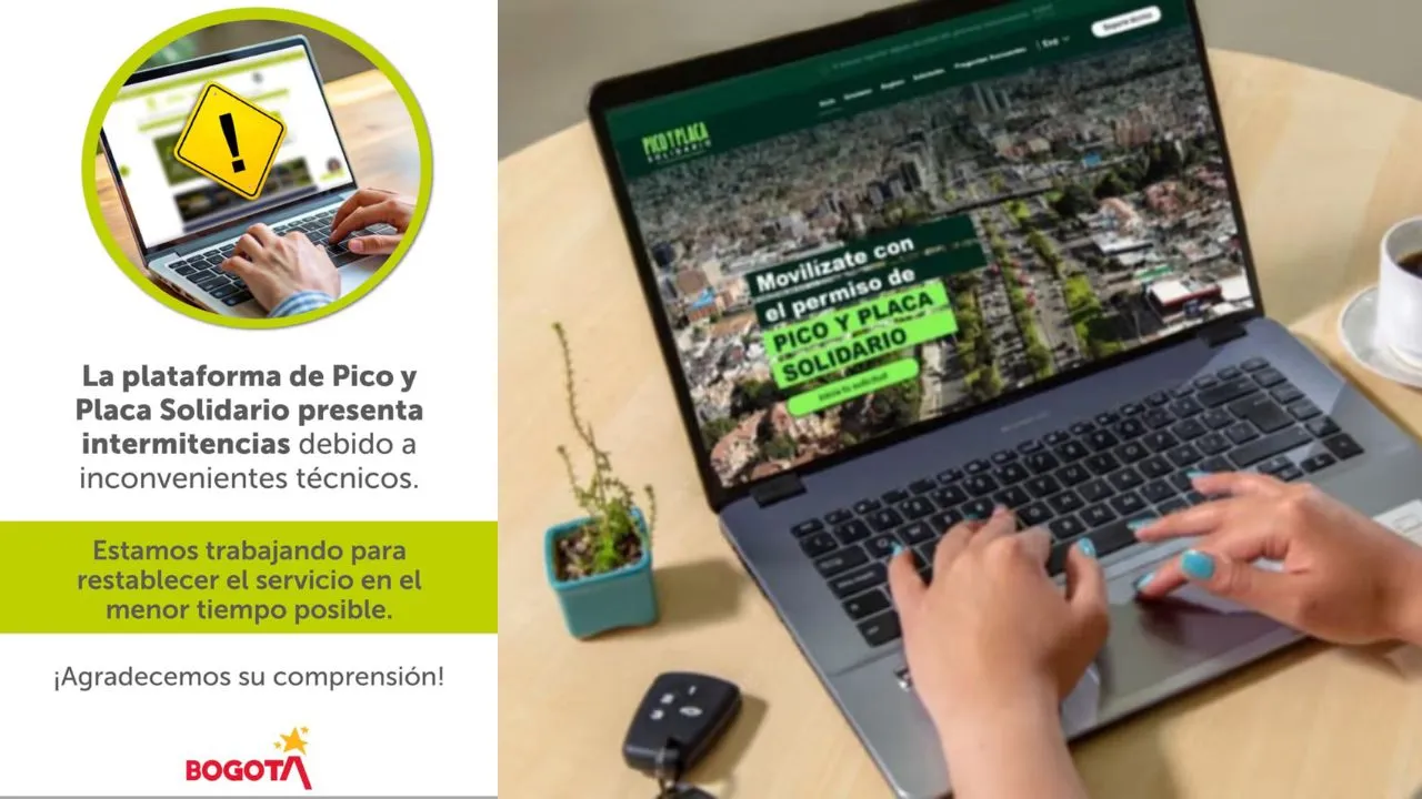 Pico y Placa Solidario en Bogotá presenta fallas por problemas técnicos en la plataforma del RUNT