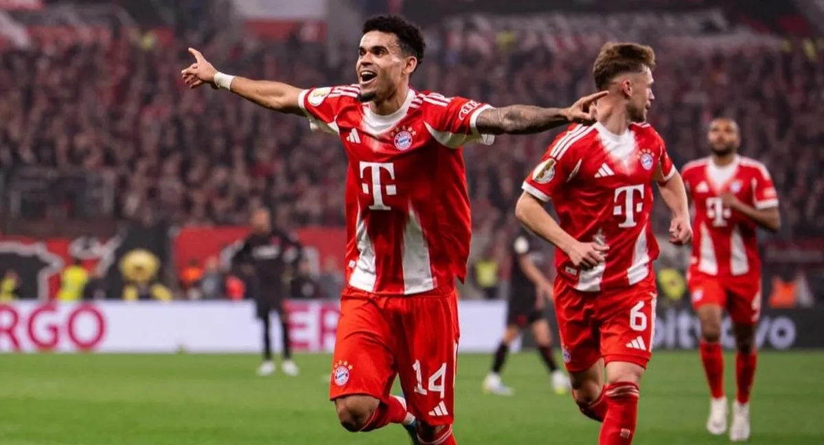Gol de Luis Díaz en el debut del Bayern Múnich en la Bundesliga 26-27 Luis Díaz debuta con gol en la Bundesliga 26/27: Bayern goleó y el guajiro fue figura