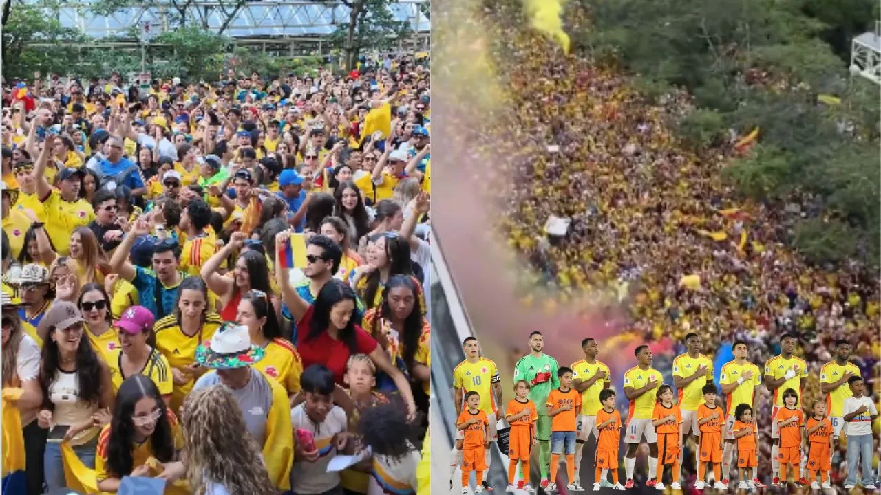 Hinchas de Colombia hicieron retumbar el himno en Vancouver. Colombia hizo vibrar Vancouver: así se vivió la emotiva entonación del himno ante Suiza