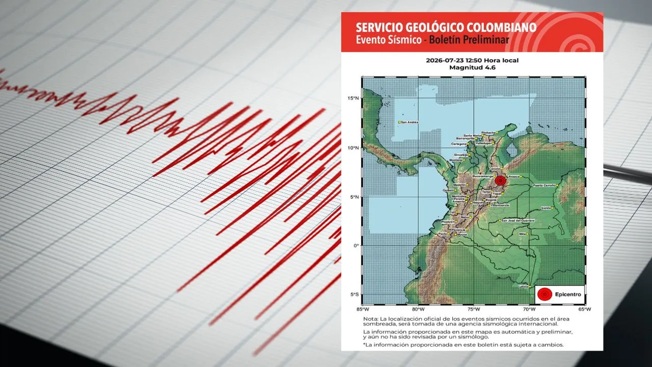 Hoy se registró un nuevo sismo en Colombia, el epicentro fue en Santander ¿Tembló hoy en Colombia? Esto reportó el Servicio Geológico Colombiano