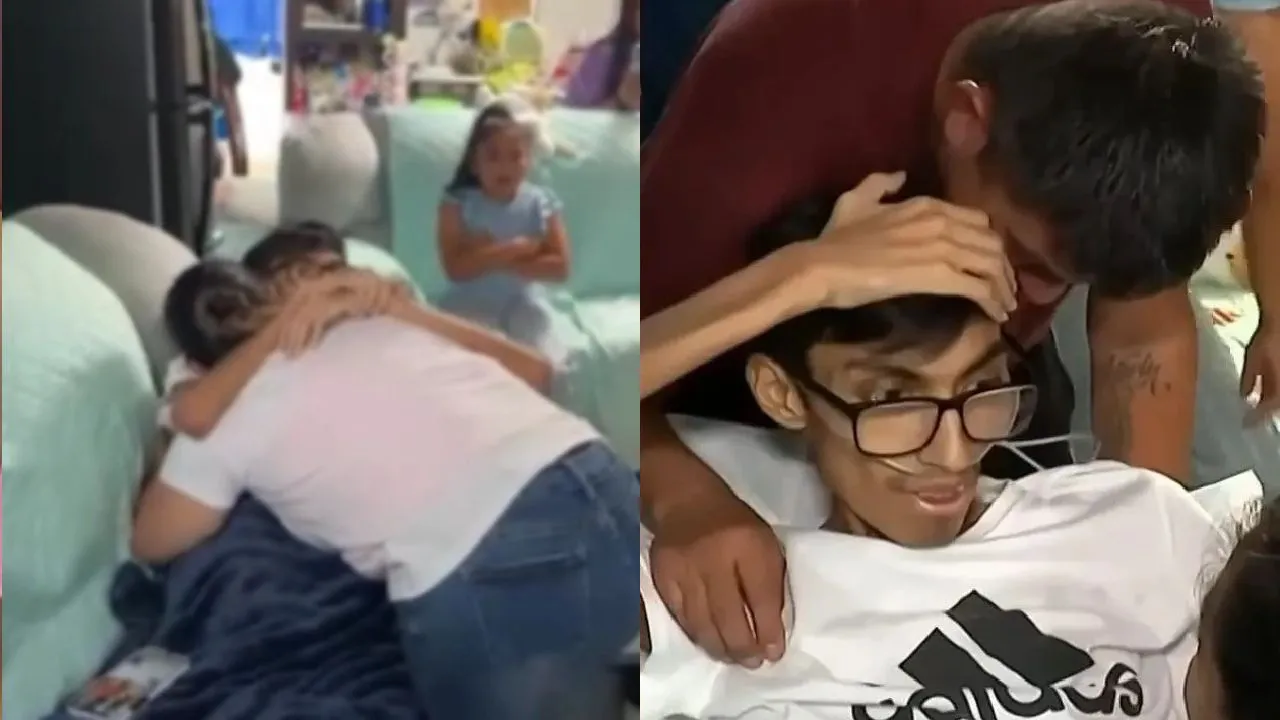 Así fue el emotivo reencuentro de Kevin González con sus padres Kevin González, el joven con cáncer que murió tras abrazar a sus padres deportados