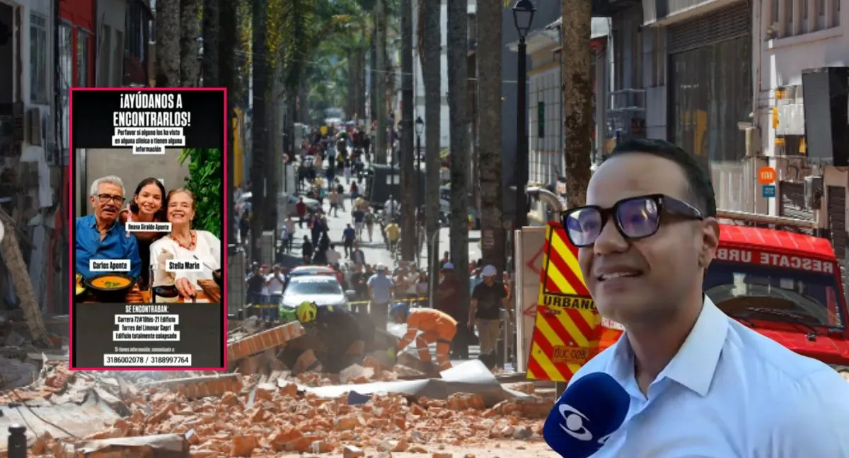La angustia de un periodista tras el sismo en Cali: busca su familia entre los escombros. La angustia de un periodista en Cali que busca a su familia entre los escombros tras el sismo