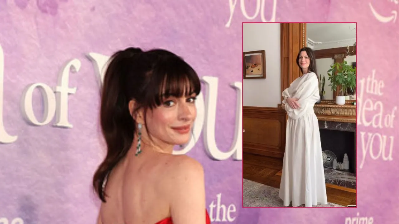 La famosa actriz confirmó la llegada de su tercer hijo. Video | Así reveló la actriz Anne Hathaway que está embarazada