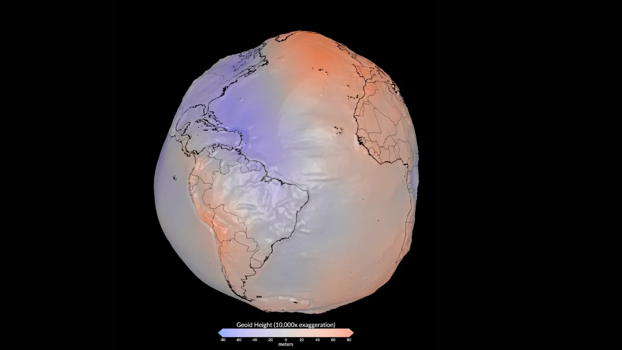 La NASA amplificó 10.000 veces el geoide y por eso la Tierra se ve abollada. La NASA publicó el geoide de la Tierra y el planeta quedó irreconocible: ¿qué muestra esa imagen?
