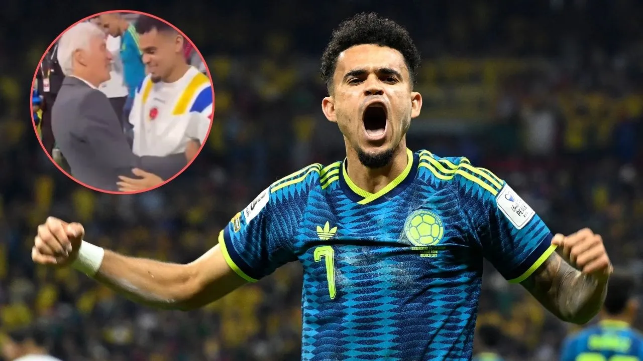 Luis Díaz y José Pékerman. Como a un hijo: el emocionante abrazo de Pékerman a ‘Lucho’ en la victoria de Colombia