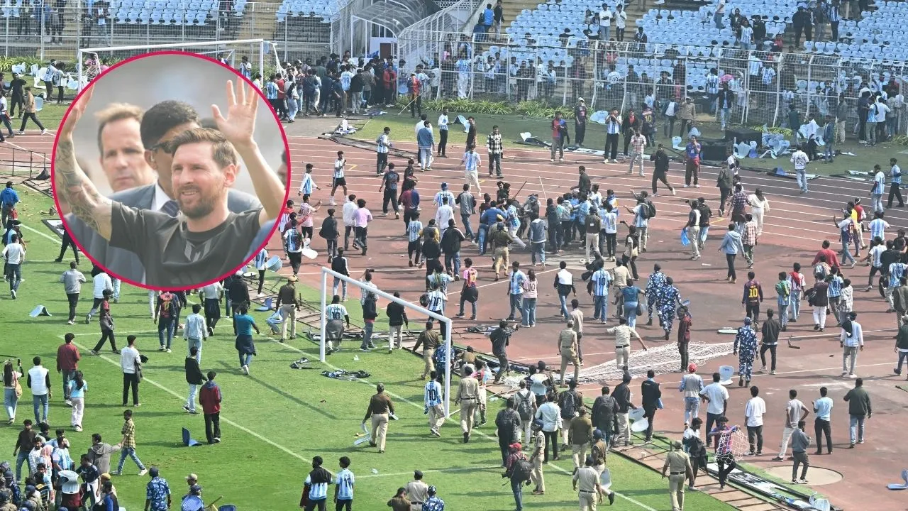 En disturbios terminó visita de Messi a estadio en Calcuta, India, esto se sabe