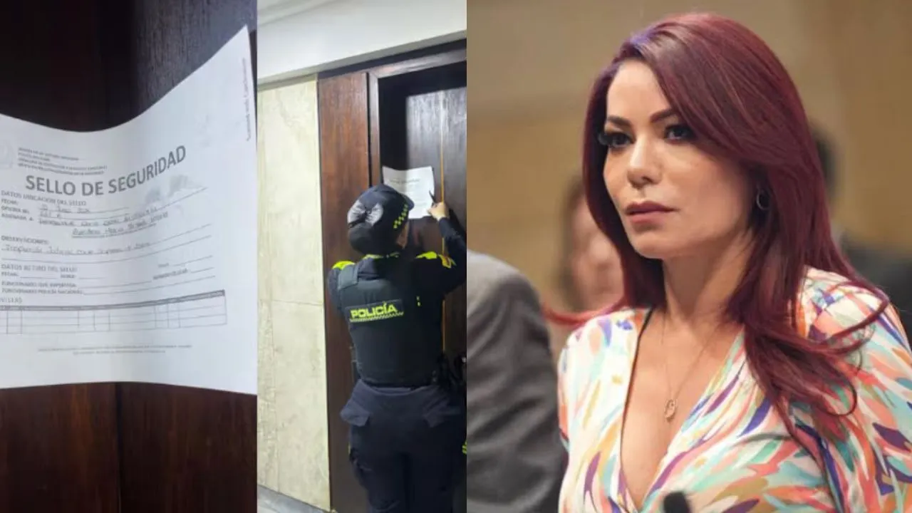 Momento del sellamiento de la oficina de Gloria Arizabaleta. ¿Por qué la Corte Suprema inspeccionó y selló la oficina de Gloria Arizabaleta?