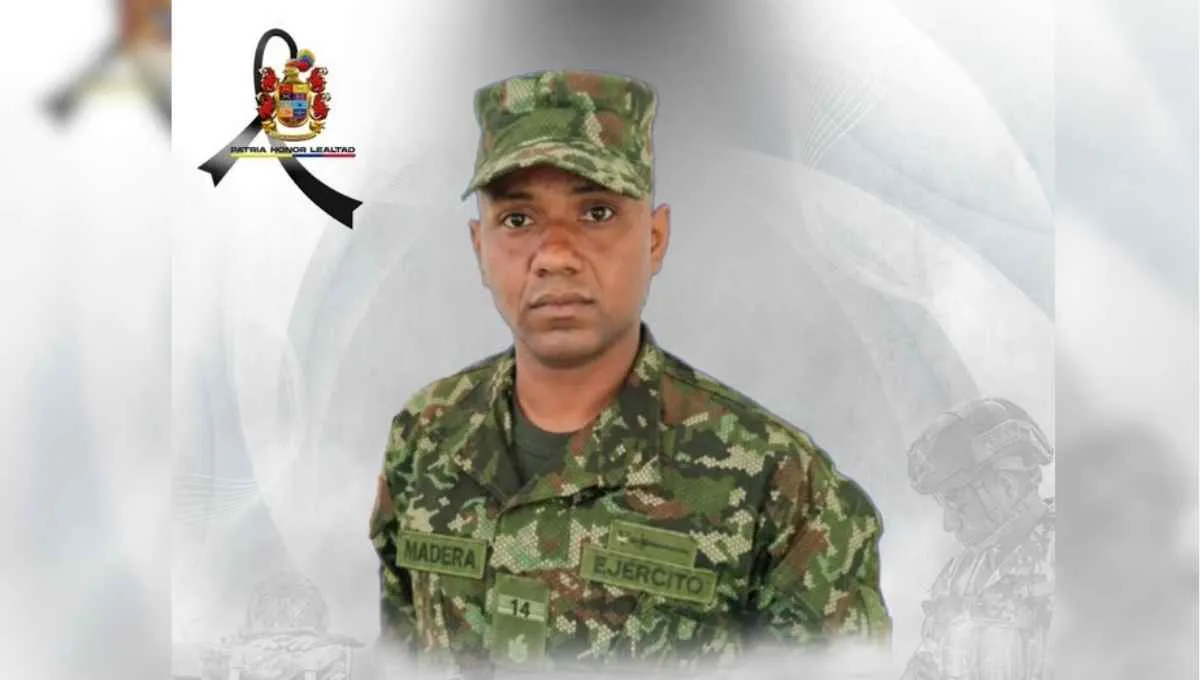 Neiver Madera Ricardo, soldado profesional que murió en el ataque con drones en Ábrego. Ataque con drones explosivos golpeó a tropas del Ejército en Ábrego: un muerto y seis heridos