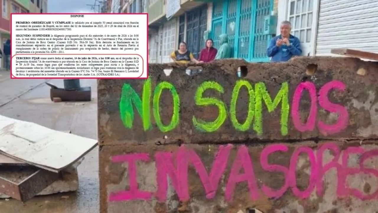 Nueva fecha para el desalojo en Bosa y sigue la incertidumbre Primicia | Nueva fecha para el desalojo en Bosa: se conoce valor real del lote en disputa