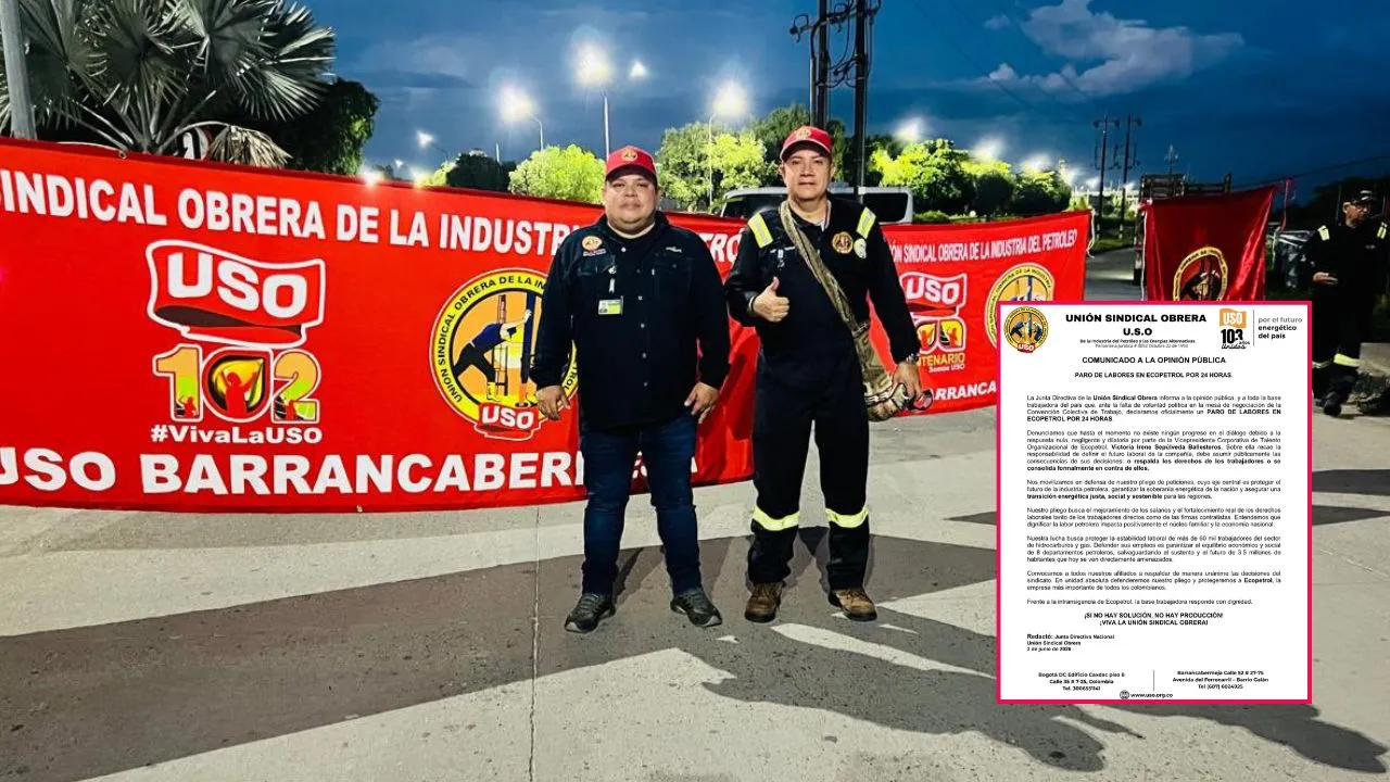 Paro en Ecopetrol Barrancabermeja por parte de la USO Paro en Ecopetrol: USO ya bloquea Refinería de Barrancabermeja, así avanza la jornada