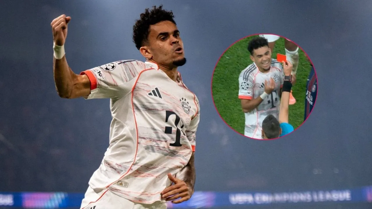 Doblete y expulsión, la agridulce actuación de Luis Díaz en Champions League Doblete y expulsión, la agridulce actuación de Luis Díaz en Champions League