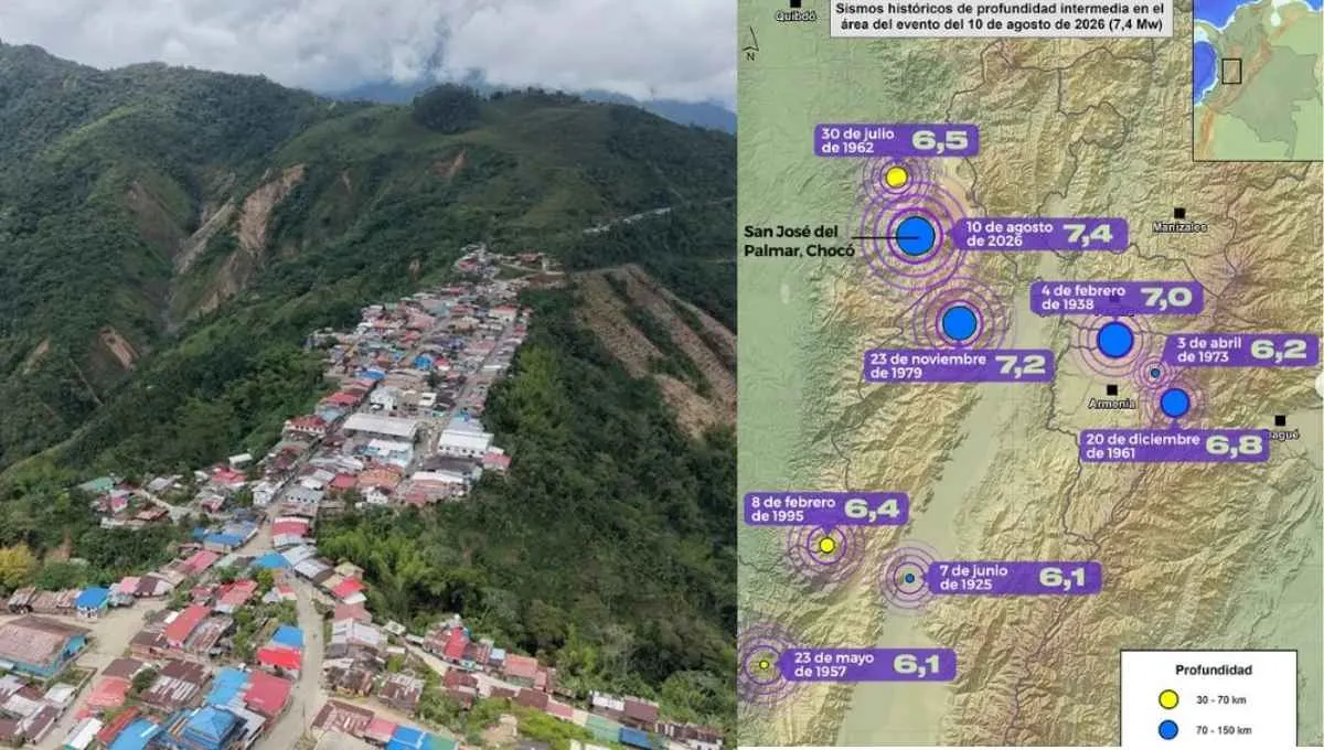 San José del Palmar, Chocó, una zona de alta amenaza sísmica. Antes del terremoto de 7,4: los 9 sismos que sacudieron San José del Palmar, Chocó