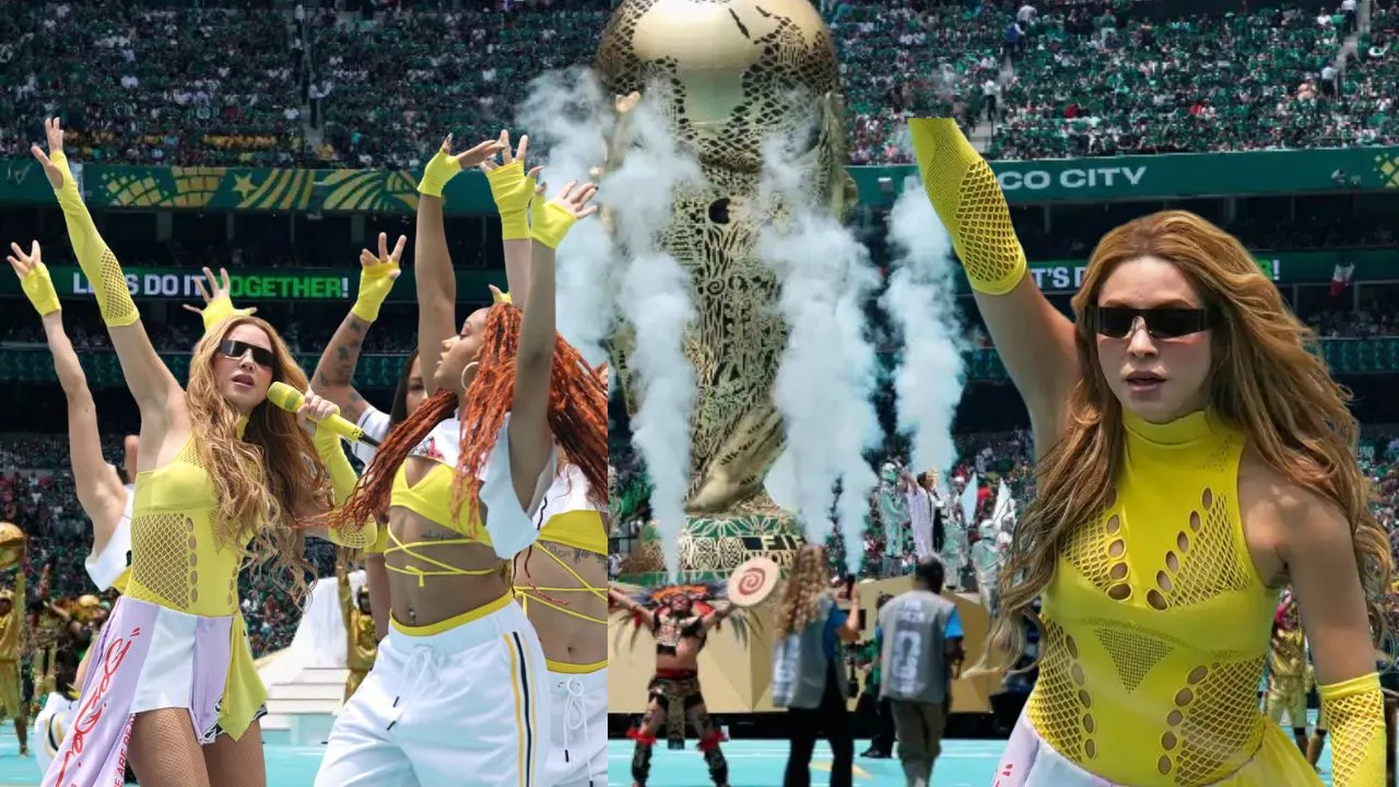 Shakira durante su presentación en el show inaugural del Mundial 2026. Mundial 2026: bailarines de Shakira responden a teorías sobre su show en la inauguración