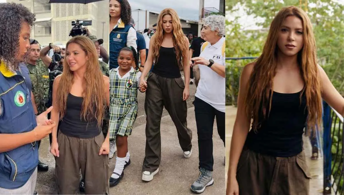 Shakira durante su visita al Chocó tras el terremoto. La gran apuesta de Shakira por el Chocó tras el terremoto: este es su plan