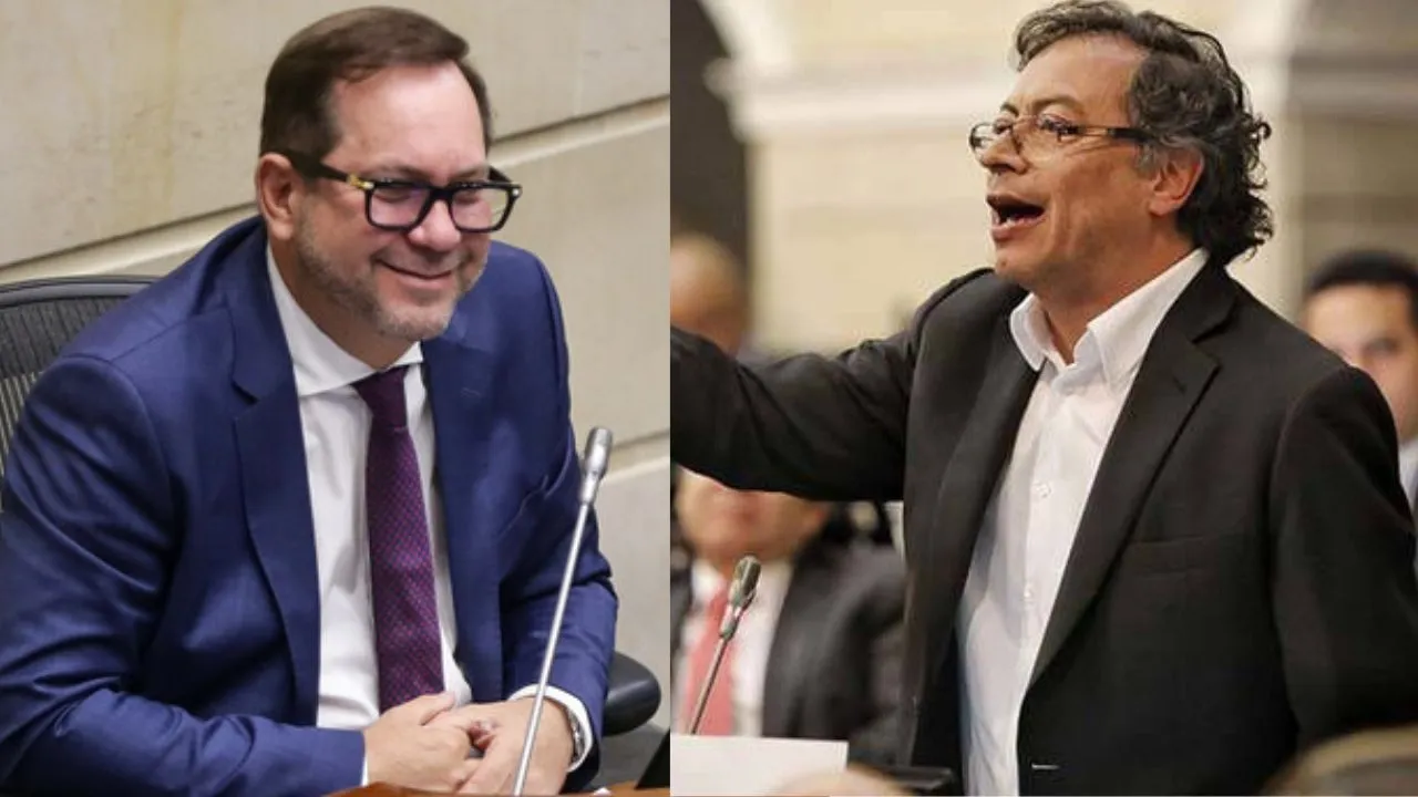 Petro y Lidio García en medio del cruce por la ley de energía nuclear. ¿Qué pasó con la ley de energía nuclear? Petro 'explota' contra el presidente del Senado