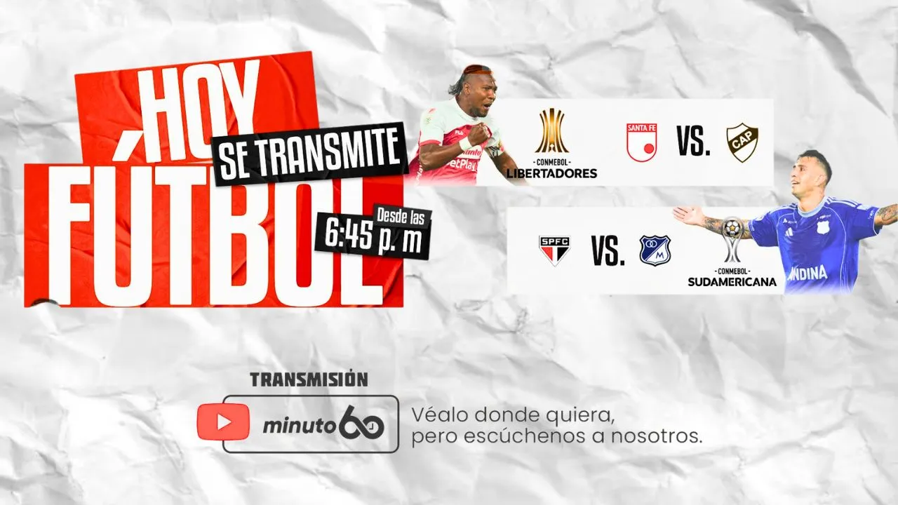 Transmisión 🔴 En vivo | 2x1 futbolero: siga los juegos Sao Paulo vs. Millonarios y Santa Fe vs. Platense