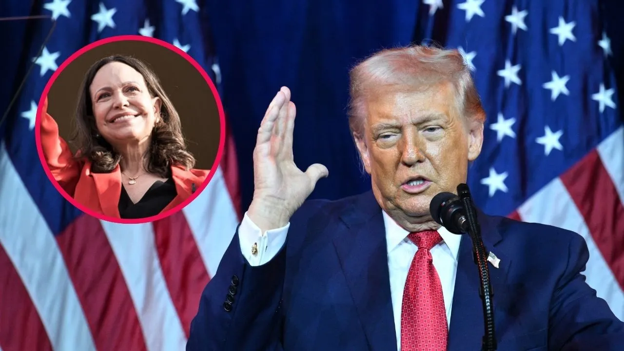 Trump y María Corina ¿Trump le pidió a María Corina Machado no regresar a Venezuela? Esto respondió el presidente