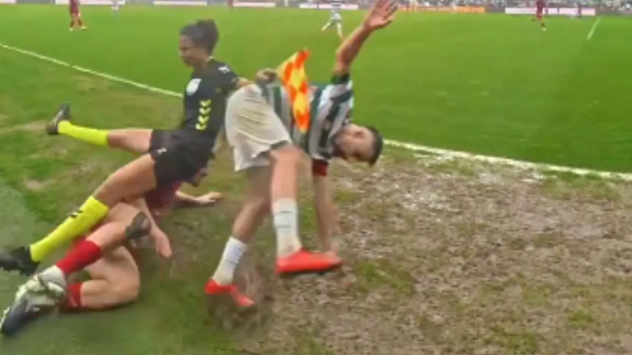 Una árbitra en la Liga de Turquía fue la noticia durante este fin de semana. Video | Indignación en el fútbol de Turquía: árbitra recibe violenta patada, su 'agresor' ni la miró