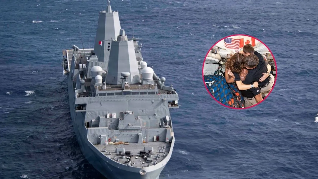 USS John P. Murtha recibe en el mar a astronautas de Artemis II La Luna devuelve a los visitantes de Artemis II y el gran USS John P. Murtha los recibe en el mar